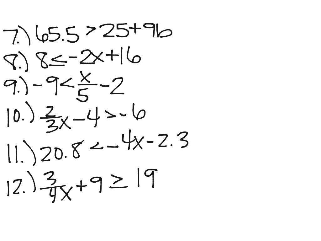 Showme Solving Two Step Inequalities With Fractions Solving Two Step Inequalities