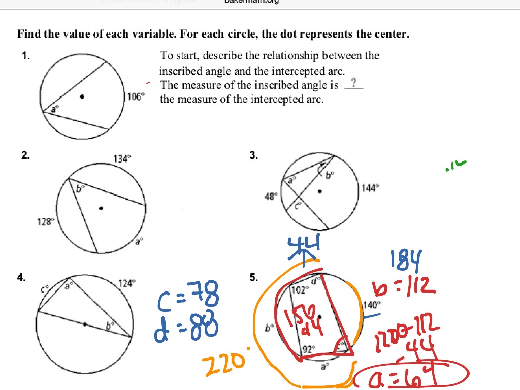 Showme Inscribed Angles 12 3 Inscribed Angles