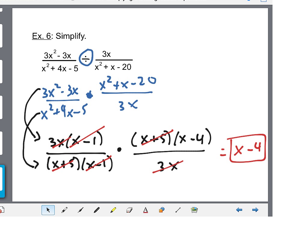 Showme 8 4 Algebra 2 Algebra 2 8 4 Multiplying Dividing Rational Expresssions